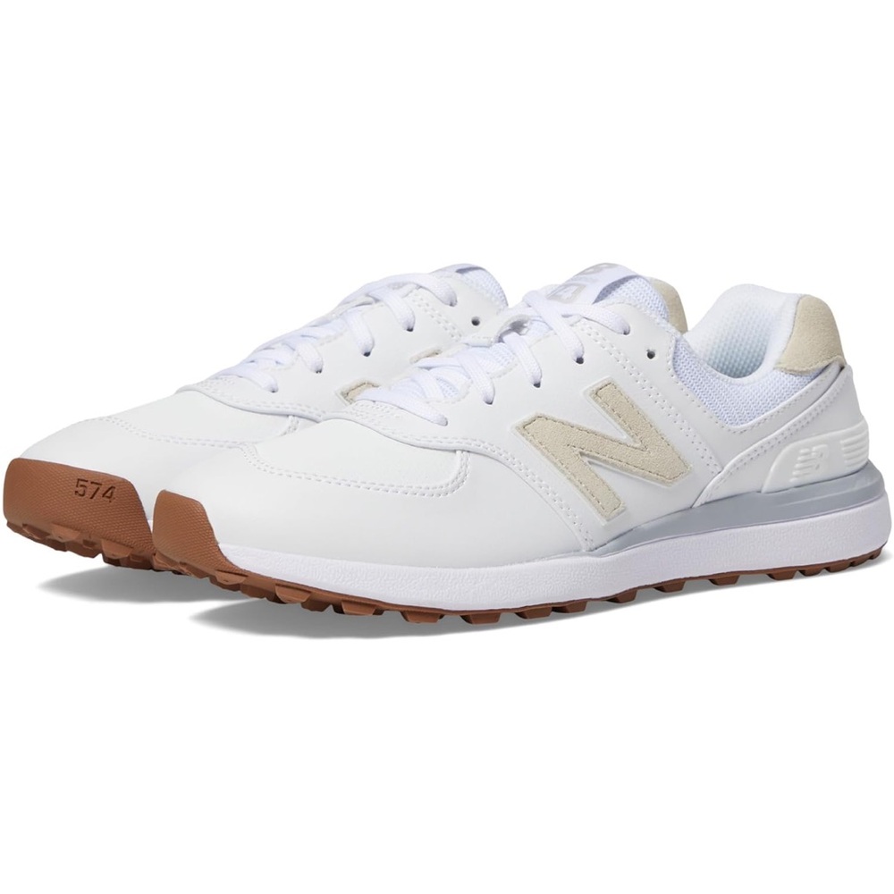 New Balance White and Cream golf shoes